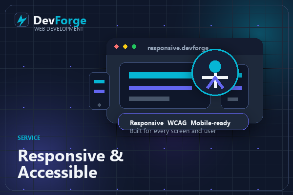 Responsive and accessible website design by DevForge