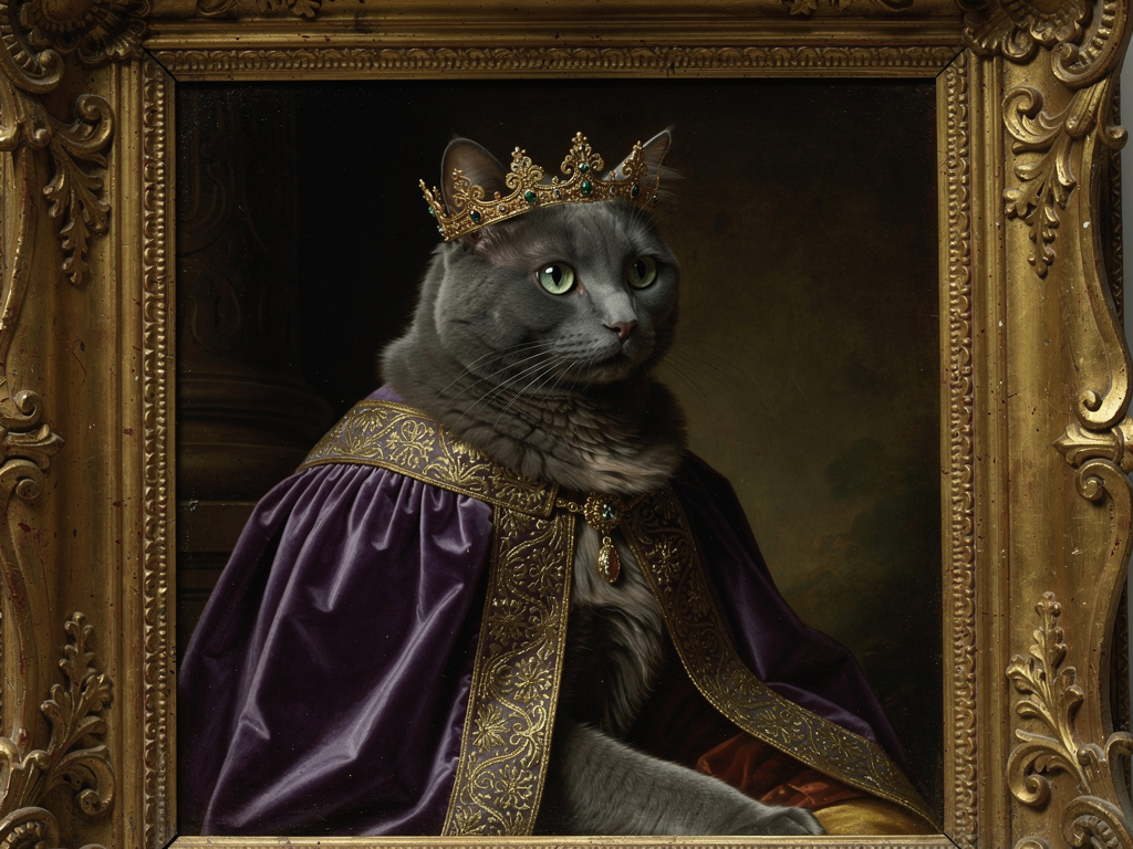 Renaissance portrett av katt